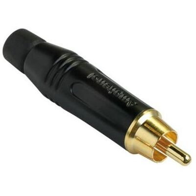 Amphenol Connecteur RCA mâle en noir, Adaptateur audio, Noir Amphenol Connecteur RCA mâle en noir, Adaptateur audio, Noir