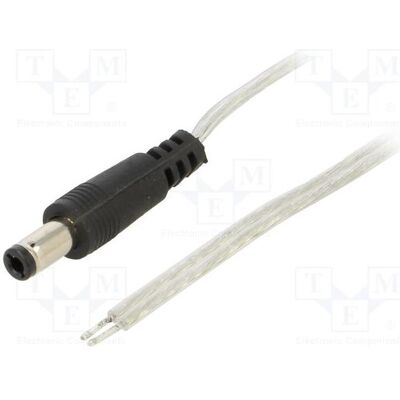 BQ Cable Câble 2 x 0,5 mm², fiche DC 5,5/2,5 droite, transparente (3 m), Câble d'alimentation, Transparent BQ Cable Câble 2 x 0,5 mm², fiche DC 5,5/2,5 droite, transparente (3 m), Câble d'alimentation, Transparent