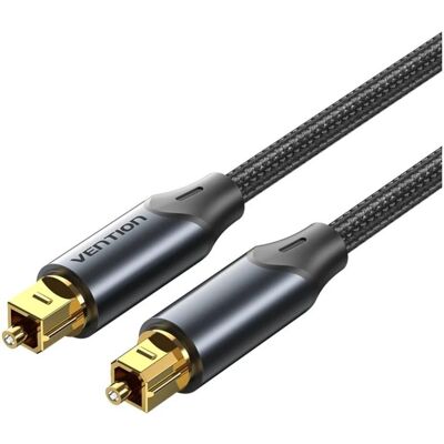 Vention Kabel audio optyczny w oplocie z aluminiowym złączem 5m czarny (5 m), Câble audio Vention Kabel audio optyczny w oplocie z aluminiowym złączem 5m czarny (5 m), Câble audio