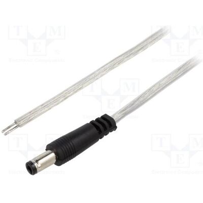 BQ Cable Câble 2 x 0,5 mm², fiche DC 5,5/2,5 droite, transparente (2 m), Câble d'alimentation, Transparent BQ Cable Câble 2 x 0,5 mm², fiche DC 5,5/2,5 droite, transparente (2 m), Câble d'alimentation, Transparent
