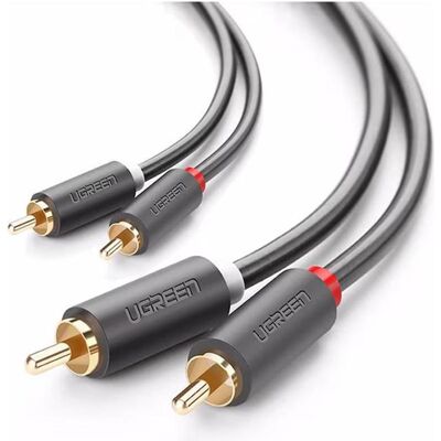 Ugreen 2RCA (RCA) to 2RCA (RCA) Cable 3m (black) (3 m, Câbles Cinch), Câble audio Ugreen 2RCA (RCA) to 2RCA (RCA) Cable 3m (black) (3 m, Câbles Cinch), Câble audio