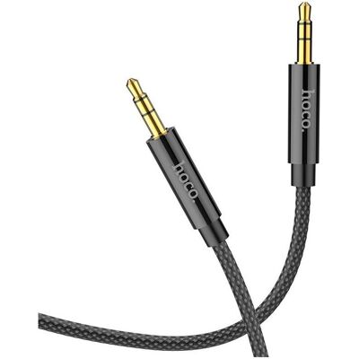 Hoco - Audio Cable (UPA19) - Jack 3.5mm to Jack 3.5mm, 2m - Black (2 m, Câble AUX), Câble audio Hoco - Audio Cable (UPA19) - Jack 3.5mm to Jack 3.5mm, 2m - Black (2 m, Câble AUX), Câble audio