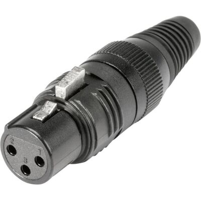 Hicon XLR femelle 3 pôles HI-X3CF-G, Connecteur audio, Noir Hicon XLR femelle 3 pôles HI-X3CF-G, Connecteur audio, Noir