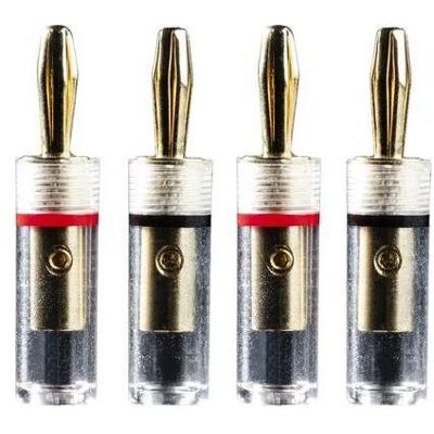Pro-Ject PLUG - CONNECT IT PLUG BANANA LS E SET (2 rouges / 2 noirs) (Adaptateur jack), Adaptateur audio, Rouge, Noir Pro-Ject PLUG - CONNECT IT PLUG BANANA LS E SET (2 rouges / 2 noirs) (Adaptateur jack), Adaptateur audio, Rouge, Noir