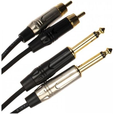 Quik Lok Câble Quiklok Just 2 RCA 2 Jack (5 m, Câbles Cinch), Câble audio Quik Lok Câble Quiklok Just 2 RCA 2 Jack (5 m, Câbles Cinch), Câble audio