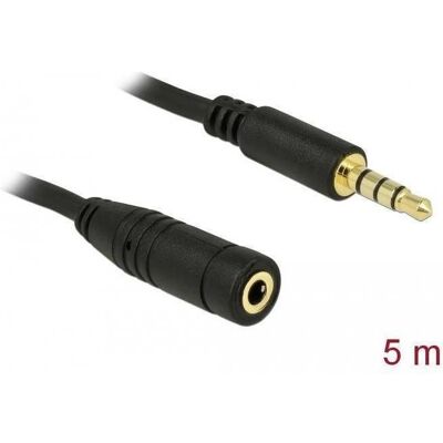 Delock Prise jack 3,5 mm - Prise jack 3,5 mm (5 m, Câble AUX), Câble audio Delock Prise jack 3,5 mm - Prise jack 3,5 mm (5 m, Câble AUX), Câble audio