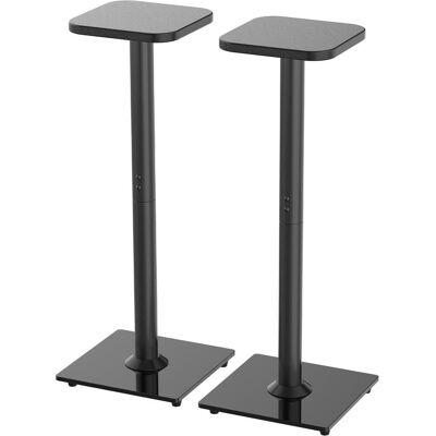 Relaxdays 2 x pieds d'enceinte (Support), Pied + support mural pour enceinte, Noir Relaxdays 2 x pieds d'enceinte (Support), Pied + support mural pour enceinte, Noir