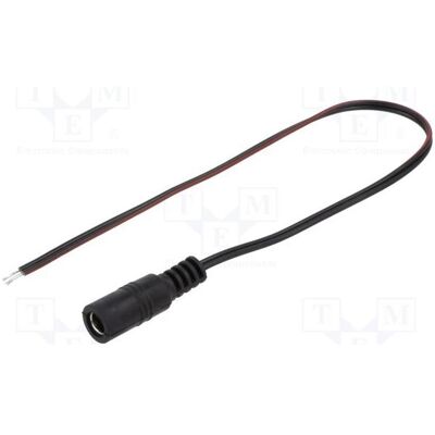 BQ Cable Câble : 2 fils de 0,35 mm², prise DC 5,5/2,1 droite, noire, cuivre (0.25 m), Câble d'alimentation, Noir BQ Cable Câble : 2 fils de 0,35 mm², prise DC 5,5/2,1 droite, noire, cuivre (0.25 m), Câble d'alimentation, Noir