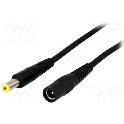 BQ Cable Câble 2 x 1 mm² : fiche DC 5,5/2,1, prise DC 5,5/2,1, droit, 5 m (5 m), Câble d'alimentation, Noir BQ Cable Câble 2 x 1 mm² : fiche DC 5,5/2,1, prise DC 5,5/2,1, droit, 5 m (5 m), Câble d'alimentation, Noir