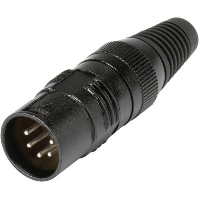 Connecteur XLR mâle droit Hicon HI-X5CM-M 5 pôles noir Connecteur XLR mâle droit Hicon HI-X5CM-M 5 pôles noir