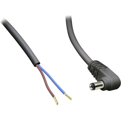 BKL Electronic 075166 Câble de raccordement basse tension, fiche basse tension - câble nu, Câble + prise électronique, Noir BKL Electronic 075166 Câble de raccordement basse tension, fiche basse tension - câble nu, Câble + prise électronique, Noir