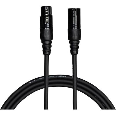 Cascha Câble de microphone Standard Line – XLR vers XLR – 2 m – Noir (2 m, Câbles XLR), Câble audio Cascha Câble de microphone Standard Line – XLR vers XLR – 2 m – Noir (2 m, Câbles XLR), Câble audio