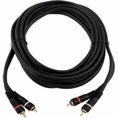 Omnitronic Câble RCA 2x2 15m (15 m, Câbles Cinch), Câble audio Omnitronic Câble RCA 2x2 15m (15 m, Câbles Cinch), Câble audio