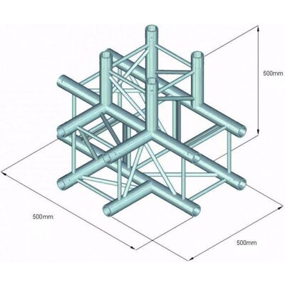 Alutruss QUADLOCK S6082T-42(50) Pièce en T à 4 voies, Technique d'éclairage : montage, Argent Alutruss QUADLOCK S6082T-42(50) Pièce en T à 4 voies, Technique d'éclairage : montage, Argent