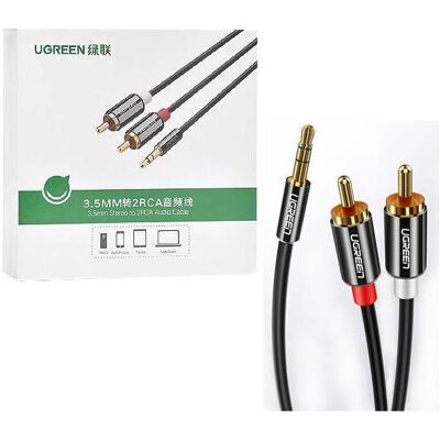 Gembird Ugreen Stereokabel 1,5m Chinch Rca Auf Jack 3,5 Zoll Metall (1.50 m, Câble AUX, Câbles Cinch), Câble audio Gembird Ugreen Stereokabel 1,5m Chinch Rca Auf Jack 3,5 Zoll Metall (1.50 m, Câble AUX, Câbles Cinch), Câble audio