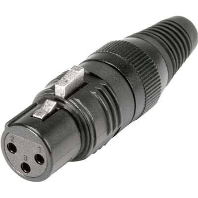 Hicon XLR femelle 3 pôles HI-X3CF-G, Connecteur audio, Noir Hicon XLR femelle 3 pôles HI-X3CF-G, Connecteur audio, Noir