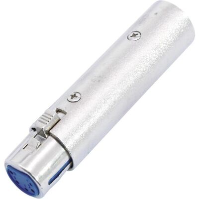 Adaptateur Omnitronic - XLR mâle 3 broches à femelle 5 broches - Pour éclairage DMX Adaptateur Omnitronic - XLR mâle 3 broches à femelle 5 broches - Pour éclairage DMX