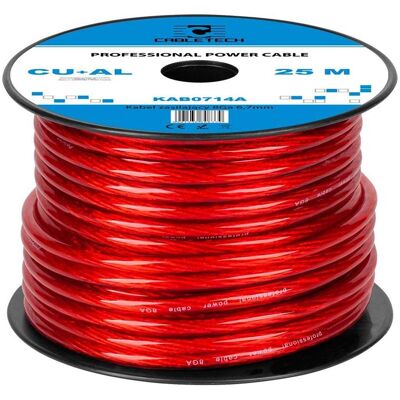 Cabletech Câble voiture 8Ga OD6,7mm CU + AL 25m (25 m), Câble audio Cabletech Câble voiture 8Ga OD6,7mm CU + AL 25m (25 m), Câble audio