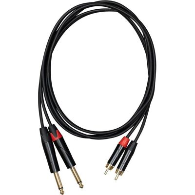 Cascha Câble audio Advanced Line CCA-A1CJ5 – 5 m – Double connecteur Cinch vers jack (5 m, Câbles Cinch), Câble audio Cascha Câble audio Advanced Line CCA-A1CJ5 – 5 m – Double connecteur Cinch vers jack (5 m, Câbles Cinch), Câble audio