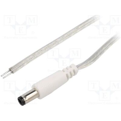 BQ Cable Câble 2 x 0,5 mm², fiche DC 5,5/2,5 droite, transparente (3 m), Câble d'alimentation, Blanc, Transparent BQ Cable Câble 2 x 0,5 mm², fiche DC 5,5/2,5 droite, transparente (3 m), Câble d'alimentation, Blanc, Transparent