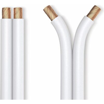 Purelink Câble Blanc 2x2,5mm² 100m - Câble d'enceinte Purelink Câble Blanc 2x2,5mm² 100m - Câble d'enceinte