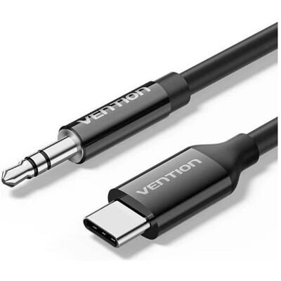 Vention ADAPTER USB-C TO AUDIO 3.5MM/MALE 1.5M BIFBG (Adaptateur jack), Adaptateur audio, Noir Vention ADAPTER USB-C TO AUDIO 3.5MM/MALE 1.5M BIFBG (Adaptateur jack), Adaptateur audio, Noir