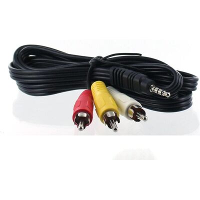 AGI Câble audio/vidéo compatible avec Canon LEGRIA HF R606 (1.50 m, Câbles Cinch), Câble audio AGI Câble audio/vidéo compatible avec Canon LEGRIA HF R606 (1.50 m, Câbles Cinch), Câble audio