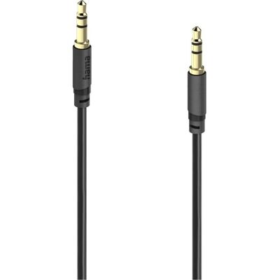 Hama Audio Cable 3.5-mm-Jack-ST - ST. Stereo Gold Plated Ultradun 0.5 M (0.50 m), Câble audio Hama Audio Cable 3.5-mm-Jack-ST - ST. Stereo Gold Plated Ultradun 0.5 M (0.50 m), Câble audio
