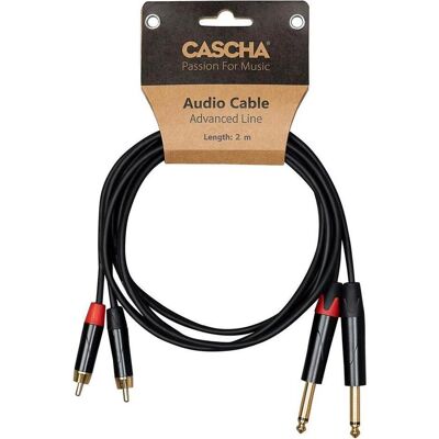 Cascha Câble audio CCA-A1CJ2 Advanced Line – 2 m – Double connecteur Cinch vers jack (2 m, Câbles Cinch), Câble audio Cascha Câble audio CCA-A1CJ2 Advanced Line – 2 m – Double connecteur Cinch vers jack (2 m, Câbles Cinch), Câble audio