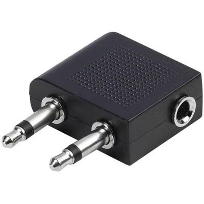 Vivanco Flugzeugadapter 3,5mm Klinke (Adaptateur jack), Adaptateur audio, Noir Vivanco Flugzeugadapter 3,5mm Klinke (Adaptateur jack), Adaptateur audio, Noir