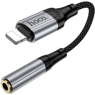 Hoco Other Computer Accessory Adapter AUX Lighnting to Jack 3,5 mm 0,12 m LS36A metal gray (Adaptateur jack, Numérique -> Analogique), Adaptateur audio, Gris Hoco Other Computer Accessory Adapter AUX Lighnting to Jack 3,5 mm 0,12 m LS36A metal gray (Adaptateur jack, Numérique -> Analogique), Adaptateur audio, Gris