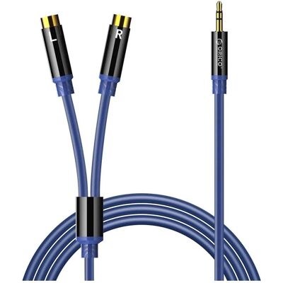 Orico Câble audio AXRF mini-jack 3,5 mm vers 2 prises RCA femelles, 1,5 m - bleu (1.50 m, Câble AUX, Câbles Cinch), Câble audio Orico Câble audio AXRF mini-jack 3,5 mm vers 2 prises RCA femelles, 1,5 m - bleu (1.50 m, Câble AUX, Câbles Cinch), Câble audio