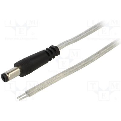 BQ Cable Câble 2 x 0,5 mm², fiche DC 5,5/2,5 droite, transparente (0.25 m), Câble d'alimentation, Noir, Transparent BQ Cable Câble 2 x 0,5 mm², fiche DC 5,5/2,5 droite, transparente (0.25 m), Câble d'alimentation, Noir, Transparent