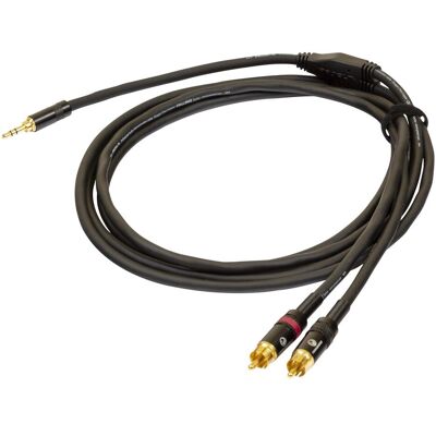 Proel stéréo uros - 2 x RCA uros,, musta (1.50 m, Câbles Cinch), Câble audio Proel stéréo uros - 2 x RCA uros,, musta (1.50 m, Câbles Cinch), Câble audio