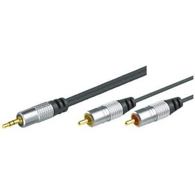 Tecline Câble audio professionnel, haute qualité, 1x jack stéréo 3,5 mm / 2x RCA, 5,0 m Haute qualité (5 m, Câbles Cinch), Câble audio Tecline Câble audio professionnel, haute qualité, 1x jack stéréo 3,5 mm / 2x RCA, 5,0 m Haute qualité (5 m, Câbles Cinch), Câble audio