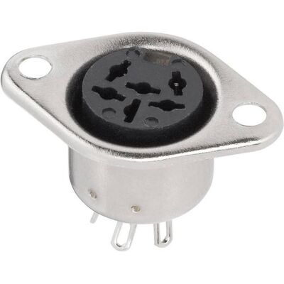 BKL Electronic Embase DIN femelle avec verrouillage, Connecteur audio, Argent, Gris BKL Electronic Embase DIN femelle avec verrouillage, Connecteur audio, Argent, Gris