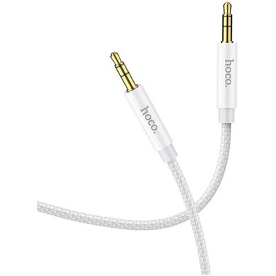Hoco 1M Double câble audio AUX 3.5mm Argent (1 m, Câble AUX), Câble audio Hoco 1M Double câble audio AUX 3.5mm Argent (1 m, Câble AUX), Câble audio
