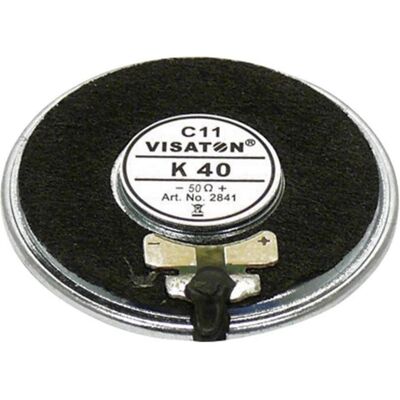 Visaton Haut-parleur miniature, 40mm de diamètre, 50 ohms, Composants du haut-parleur, Noir Visaton Haut-parleur miniature, 40mm de diamètre, 50 ohms, Composants du haut-parleur, Noir