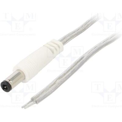 BQ Cable Câble 2 x 0,5 mm², fiche DC 5,5/2,5 droite, transparente (5 m), Câble d'alimentation, Blanc, Transparent BQ Cable Câble 2 x 0,5 mm², fiche DC 5,5/2,5 droite, transparente (5 m), Câble d'alimentation, Blanc, Transparent