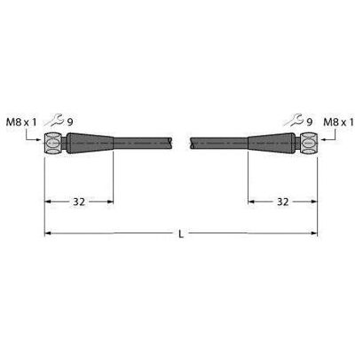 Turck Alimentation & Boissons hygiénique PVC Ligne de jonction PKGH4M-20-PKGH4M/TFE (20 m), Câble d'alimentation, Gris Turck Alimentation & Boissons hygiénique PVC Ligne de jonction PKGH4M-20-PKGH4M/TFE (20 m), Câble d'alimentation, Gris