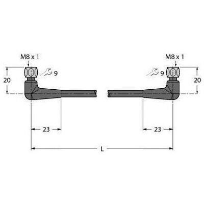 Turck Alimentation & Boissons hygiénique PVC Ligne de jonction PKWH4M-20-PKWH4M/TFE (20 m), Câble d'alimentation, Gris Turck Alimentation & Boissons hygiénique PVC Ligne de jonction PKWH4M-20-PKWH4M/TFE (20 m), Câble d'alimentation, Gris