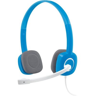 Logitech H150 Wired 3.5mm (Filaire), Casque micro de bureau, Bleu Logitech H150 Wired 3.5mm (Filaire), Casque micro de bureau, Bleu