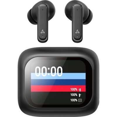 Sbox Wireless headphones EB-TWS08-B Touch Screen Display Black (ANC, 4 h, Sans fil), Écouteurs, Noir Sbox Wireless headphones EB-TWS08-B Touch Screen Display Black (ANC, 4 h, Sans fil), Écouteurs, Noir