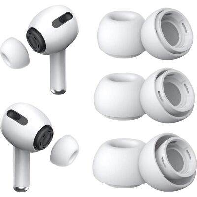 Screenguard Lot de bouchons de rechange (Apple AirPods Pro (1ère génération), Apple AirPods Pro (2ème génération)), Pièces de rechange casque + écouteurs, Blanc Screenguard Lot de bouchons de rechange (Apple AirPods Pro (1ère génération), Apple AirPods Pro (2ème génération)), Pièces de rechange casque + écouteurs, Blanc