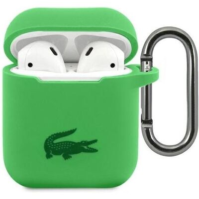 Coque Logo Brillant en Silicone Liquide Lacoste Airpods 1/2 - Vert Coque Logo Brillant en Silicone Liquide Lacoste Airpods 1/2 - Vert