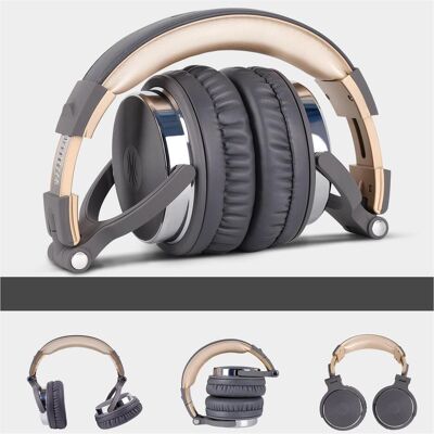 OneOdio Pro20 Grey-Gold (NC, Filaire), Écouteurs, Gris, Or OneOdio Pro20 Grey-Gold (NC, Filaire), Écouteurs, Gris, Or