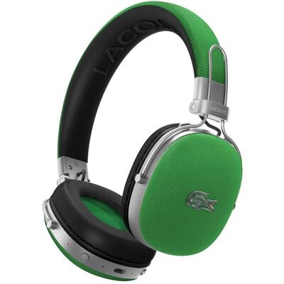 Lacoste Casque sans fil Petit Pique ENC, vert estragon (ANC, 26 h, Sans fil), Écouteurs, Vert Lacoste Casque sans fil Petit Pique ENC, vert estragon (ANC, 26 h, Sans fil), Écouteurs, Vert