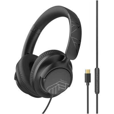 PowerLocus PWired, casque circum-auriculaire avec câble USB-C et télécommande (Filaire), Écouteurs, Noir PowerLocus PWired, casque circum-auriculaire avec câble USB-C et télécommande (Filaire), Écouteurs, Noir