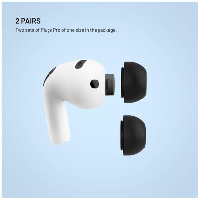 Fixed Plugs Pro für Apple Airpods Pro 3, 2 Sets, Grösse S (Apple AirPods Pro (1ère génération)), Pièces de rechange casque + écouteurs, Noir Fixed Plugs Pro für Apple Airpods Pro 3, 2 Sets, Grösse S (Apple AirPods Pro (1ère génération)), Pièces de rechange casque + écouteurs, Noir