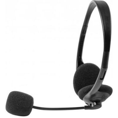 Exertis Connect Casque stéréo avec microphone, noir, 2 x jack 3,5mm (câble de 2,4m) (Filaire), Casque micro de bureau, Noir Exertis Connect Casque stéréo avec microphone, noir, 2 x jack 3,5mm (câble de 2,4m) (Filaire), Casque micro de bureau, Noir